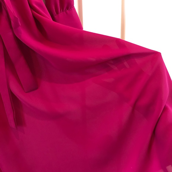 Vintage long sleeves Midi Dress w/ pleated details - Picture 2 of 5